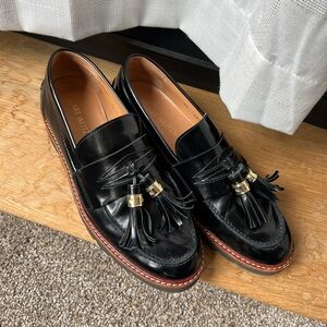 Black Stuart Weitzman chunky loafers
